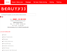Tablet Screenshot of beauty33.com